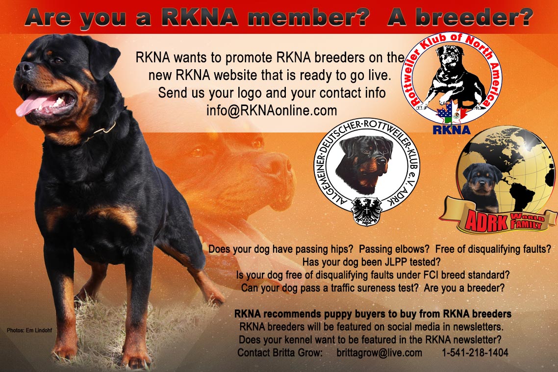 Breeders Directory – Rottweiler Klub of North America